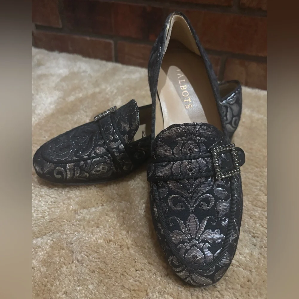 Talbots loafers metallic
